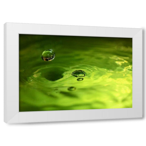 Lemon Lime Drop I White Modern Wood Framed Art Print by Putman, Tammy