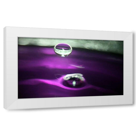 Grape Drink Drop I White Modern Wood Framed Art Print by Putman, Tammy