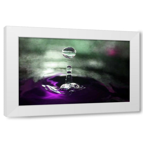 Grape Drink Drop III White Modern Wood Framed Art Print by Putman, Tammy