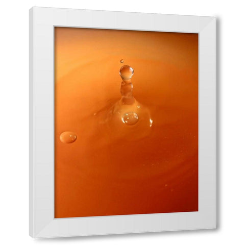 Tomato Soup Drop III White Modern Wood Framed Art Print by Putman, Tammy