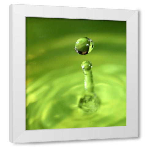 Lemon Lime Drop III White Modern Wood Framed Art Print by Putman, Tammy