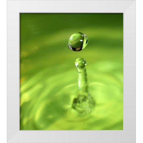 Lemon Lime Drop III White Modern Wood Framed Art Print by Putman, Tammy