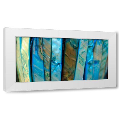 Shell Be Blue III White Modern Wood Framed Art Print by Putman, Tammy