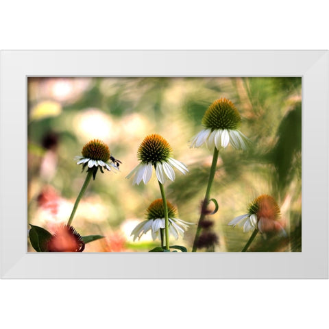 White Cones III White Modern Wood Framed Art Print by Putman, Tammy