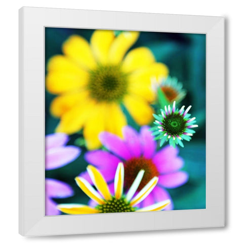 Colorful Bouquet I White Modern Wood Framed Art Print by Putman, Tammy