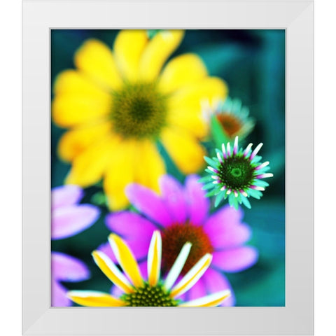 Colorful Bouquet I White Modern Wood Framed Art Print by Putman, Tammy