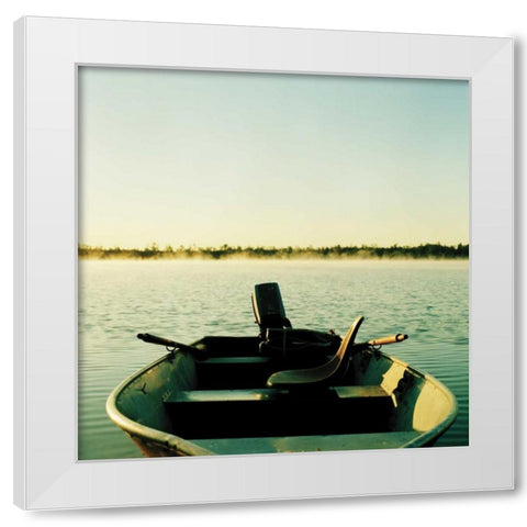 On Pine Lake I White Modern Wood Framed Art Print by Stefko, Bob