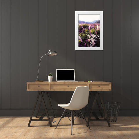 Russell Lupin II White Modern Wood Framed Art Print by Stefko, Bob