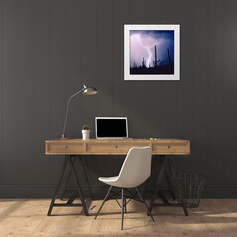 Electric Desert IV White Modern Wood Framed Art Print by Taylor, Douglas