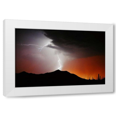 Summit Strike White Modern Wood Framed Art Print by Taylor, Douglas