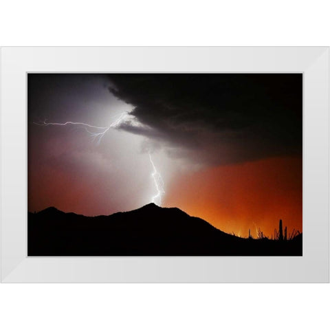 Summit Strike White Modern Wood Framed Art Print by Taylor, Douglas