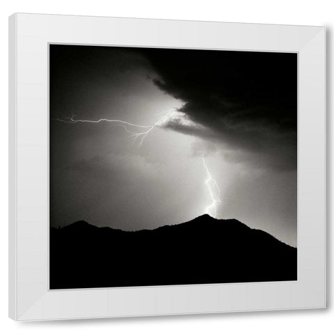 Summit Strike Sq. BW White Modern Wood Framed Art Print by Taylor, Douglas
