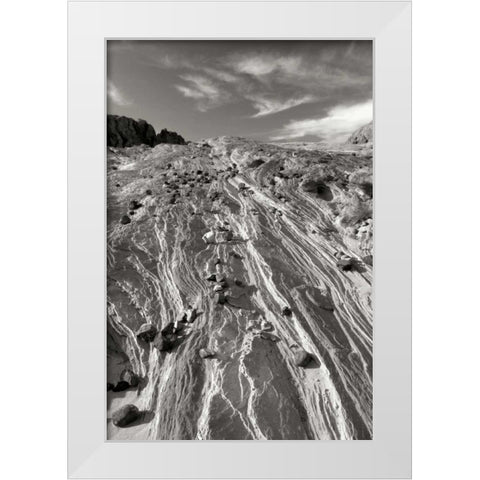 Apache Sandstone BW White Modern Wood Framed Art Print by Taylor, Douglas