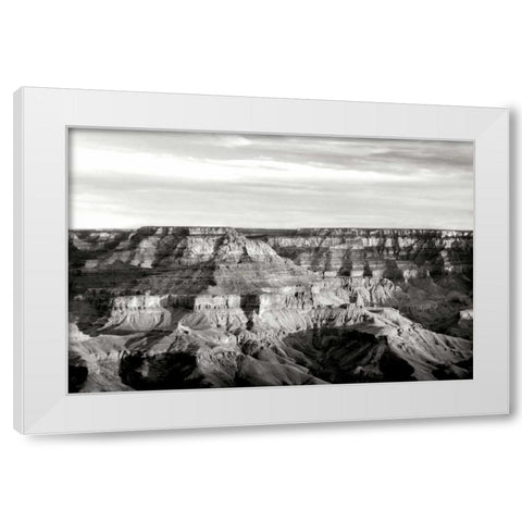 Grand Canyon Dawn I BW White Modern Wood Framed Art Print by Taylor, Douglas
