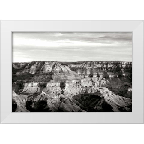 Grand Canyon Dawn I BW White Modern Wood Framed Art Print by Taylor, Douglas