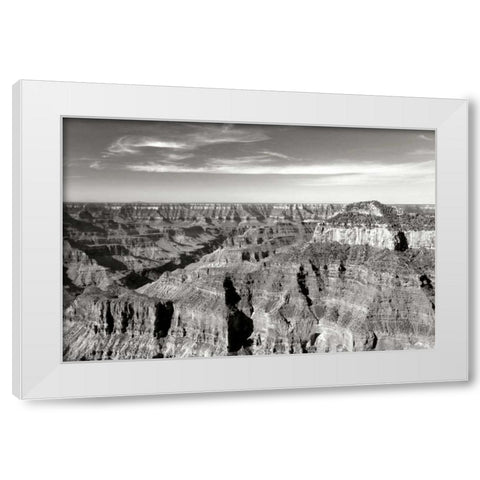 Grand Canyon Dawn II BW White Modern Wood Framed Art Print by Taylor, Douglas