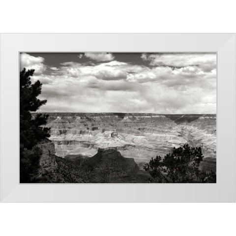 Grand Canyon Skies BW White Modern Wood Framed Art Print by Taylor, Douglas