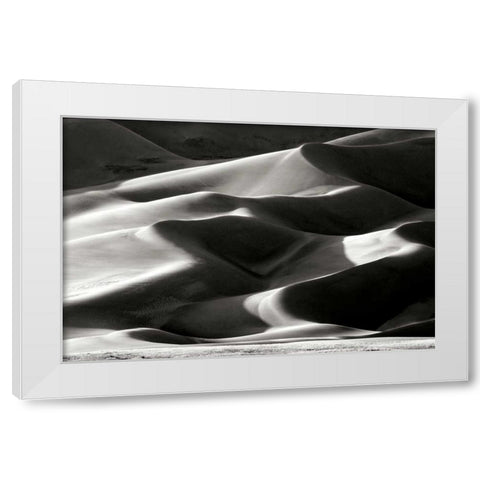 Great Sand Dunes II BW White Modern Wood Framed Art Print by Taylor, Douglas