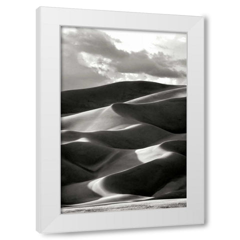 Great Sand Dunes III BW White Modern Wood Framed Art Print by Taylor, Douglas