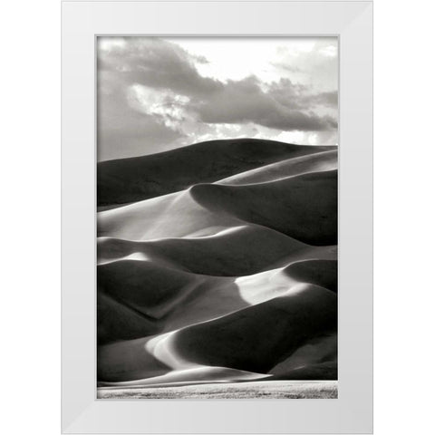 Great Sand Dunes III BW White Modern Wood Framed Art Print by Taylor, Douglas
