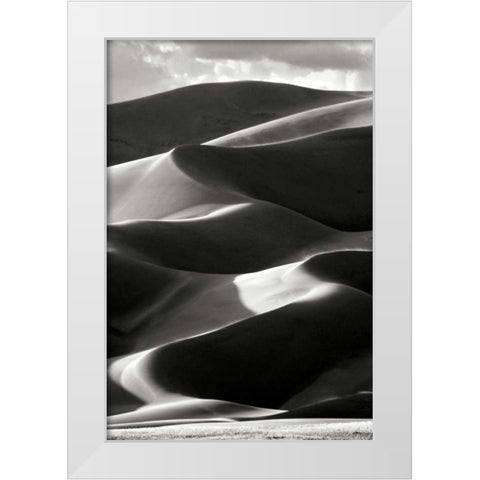 Great Sand Dunes IV BW White Modern Wood Framed Art Print by Taylor, Douglas