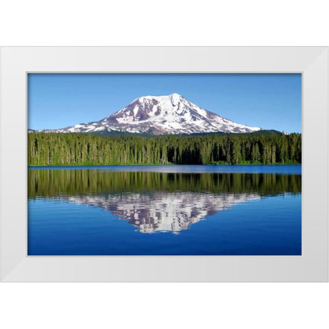 Mt. Adams White Modern Wood Framed Art Print by Taylor, Douglas