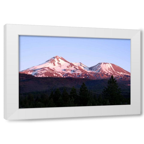 Shasta Sunset II White Modern Wood Framed Art Print by Taylor, Douglas