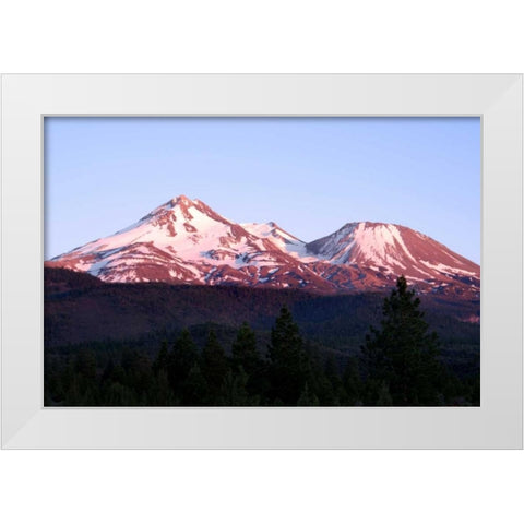 Shasta Sunset II White Modern Wood Framed Art Print by Taylor, Douglas