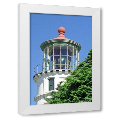 Umpqua River Lighthouse White Modern Wood Framed Art Print by Taylor, Douglas