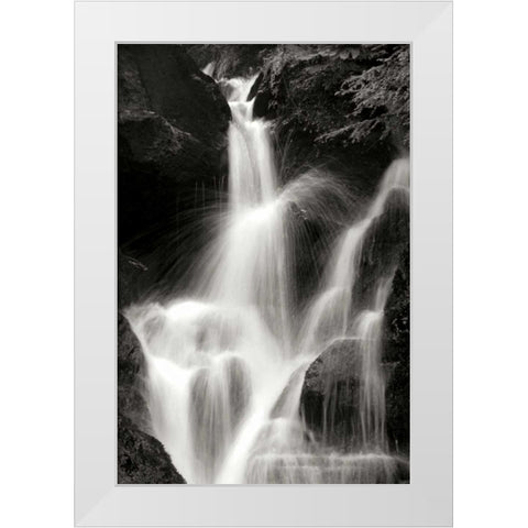 Falling Water II BW White Modern Wood Framed Art Print by Taylor, Douglas