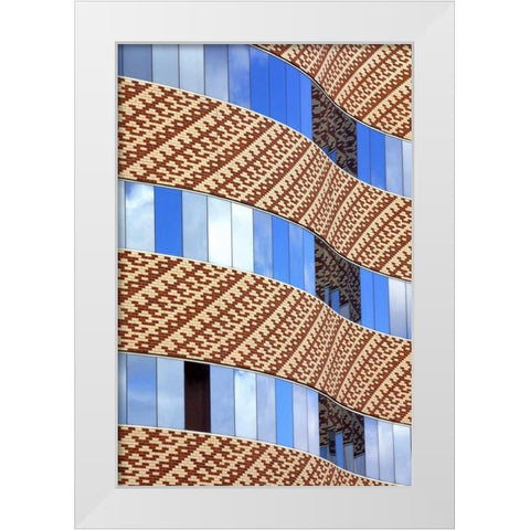 Brick and Glass II White Modern Wood Framed Art Print by Taylor, Douglas