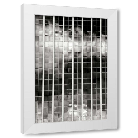 Sky Reflections BW White Modern Wood Framed Art Print by Taylor, Douglas