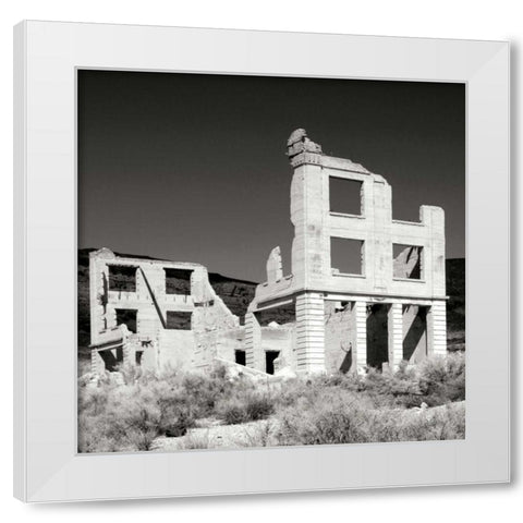 Rhyolite Ruin I BW White Modern Wood Framed Art Print by Taylor, Douglas