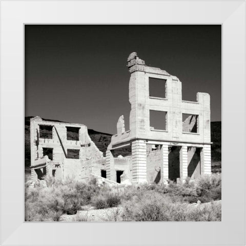 Rhyolite Ruin I BW White Modern Wood Framed Art Print by Taylor, Douglas