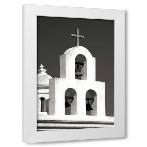 Mission Bells I BW White Modern Wood Framed Art Print by Taylor, Douglas
