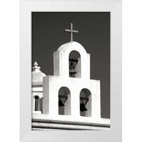 Mission Bells I BW White Modern Wood Framed Art Print by Taylor, Douglas