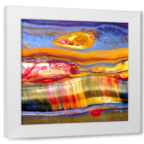 Pilbaran Sq White Modern Wood Framed Art Print by Taylor, Douglas