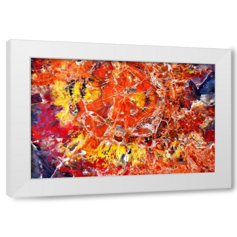 Kaleidoscope of Minerals White Modern Wood Framed Art Print by Taylor, Douglas