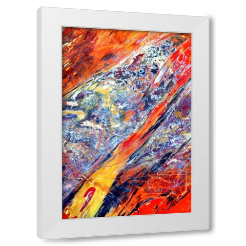Stone Fire White Modern Wood Framed Art Print by Taylor, Douglas