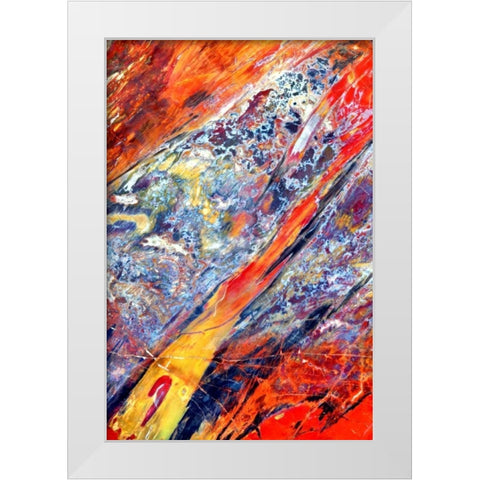 Stone Fire White Modern Wood Framed Art Print by Taylor, Douglas