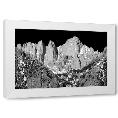 Mt. Whitney BW White Modern Wood Framed Art Print by Taylor, Douglas