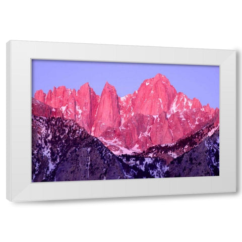 Alpenglow at Dawn White Modern Wood Framed Art Print by Taylor, Douglas