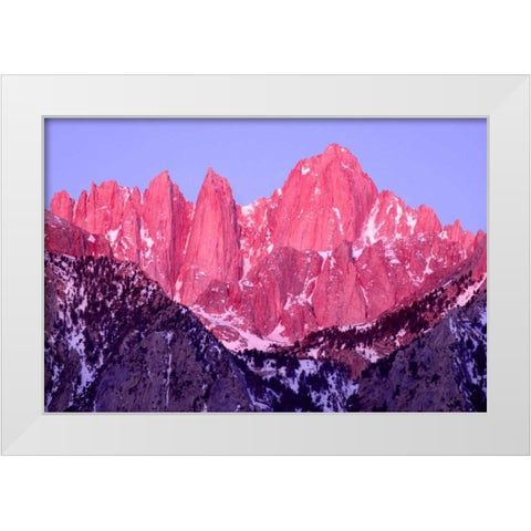 Alpenglow at Dawn White Modern Wood Framed Art Print by Taylor, Douglas