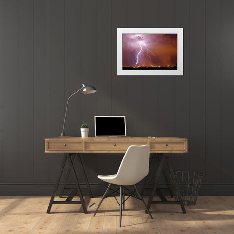 Urban Storm White Modern Wood Framed Art Print by Taylor, Douglas