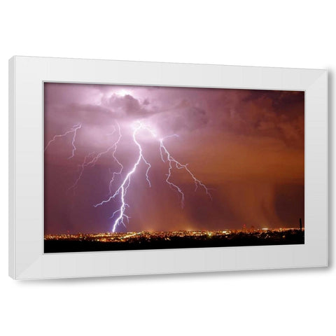 Urban Storm White Modern Wood Framed Art Print by Taylor, Douglas