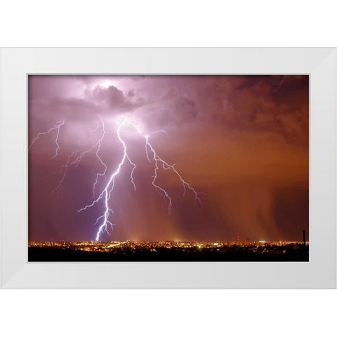Urban Storm White Modern Wood Framed Art Print by Taylor, Douglas