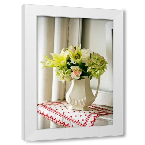 Spring Bouquet II White Modern Wood Framed Art Print by Clayton-Thompson, Philip