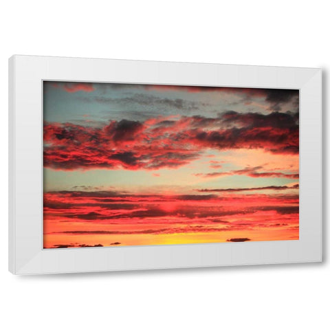 Colorful Sunset II White Modern Wood Framed Art Print by Clayton-Thompson, Philip