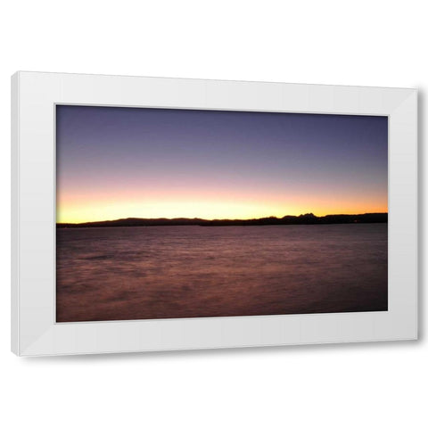 Water Sunset I White Modern Wood Framed Art Print by Thomas, Logan