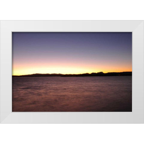 Water Sunset I White Modern Wood Framed Art Print by Thomas, Logan